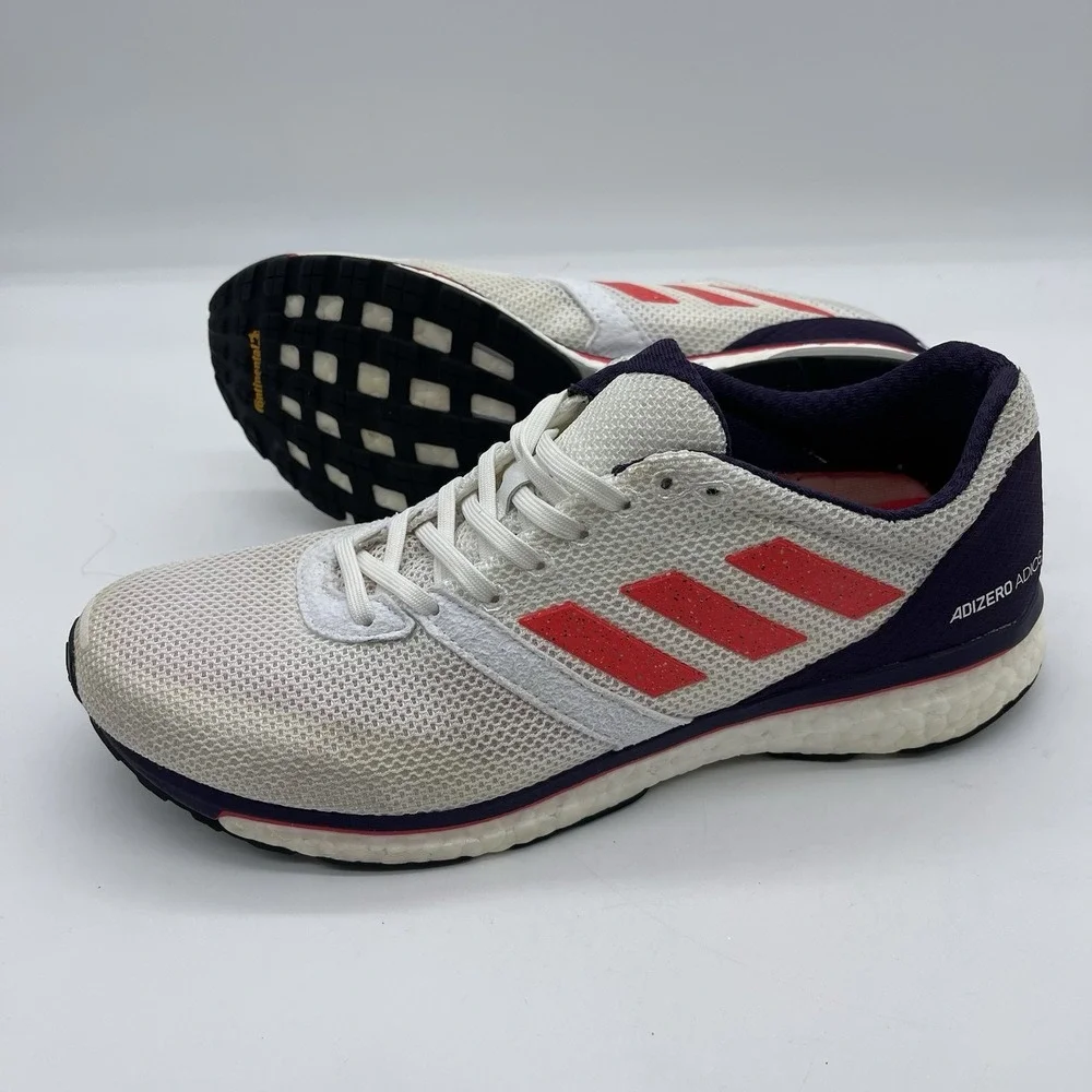 Adidas AdiZero Adios 4 Boost Women's Size 10 Running Shoes B37375 White Sneaker